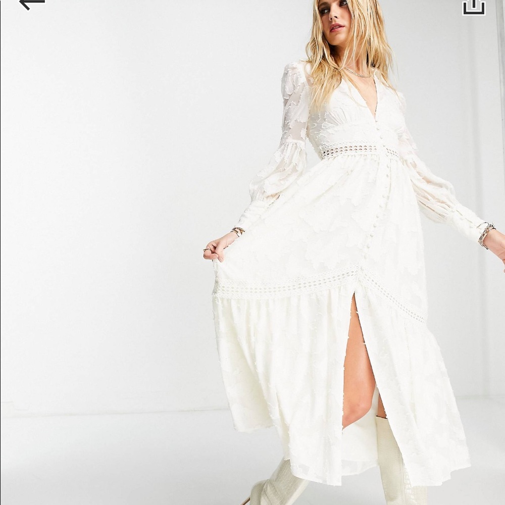 NWT Lace Insert Burnout Dress
